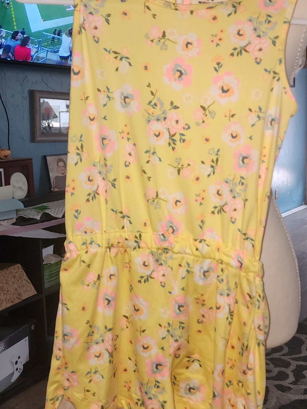 One Step Ahead Yellow Floral Girls' Romper Sz Medium(10-12) Nw/oT